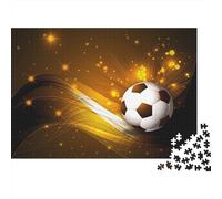 SoccerBallSport-DynamicGraphicStyle Jigsaw Puzzles for Adults: Soccer Ball with Light Trails Educational Games for The Whole Family Women 70x50cm/1000pcs