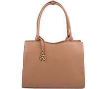SOCHA Laptop Bag for women 14 inch removable laptop compartment Mocha Mousse Midi Brown