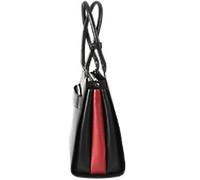 SOCHA Laptop Bag for women 15.6 inch removable laptop compartment Premium Wave Black Leather