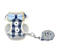 SOCHII Cute Cat Harness and Leash Set Nylon Mesh Pet Puppy Harness Lead Cat Collar Clothes Vest for Small Cats Dogs Kitten Pet Supplies 4 S