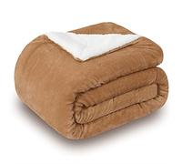 SOCHOW Sherpa Fleece Throw Blanket, Double-Sided Super Soft Luxurious Plush Blanket 150cm×200cm, Camel