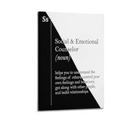 Social And Emotional Counselor Definition Art Canvas Poster Bedroom Living Room Decoration Painting Frame-style 20x30inch(50x75cm)