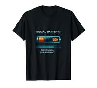 Social Battery 20% Compiling Please Wait for Introverts T-Shirt