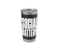 Social Battery Introvert Extrovert Energy Stainless Steel Insulated Tumbler