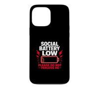 Social Battery Low Please Do Not Perceive Me Battery Gift Case for iPhone 13 Pro Max