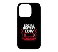 Social Battery Low Please Do Not Perceive Me Battery Gift Case for iPhone 14 Pro