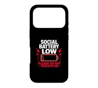 Social Battery Low Please Do Not Perceive Me Battery Gift Case for iPhone 17 Pro