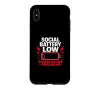 Social Battery Low Please Do Not Perceive Me Battery Gift Case for iPhone XS Max