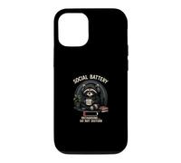 Social Battery Low Recharging Raccoon Coffee Introvert Case for iPhone 12/12 Pro