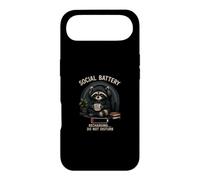 Social Battery Low Recharging Raccoon Coffee Introvert Case for iPhone Air
