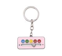 Social Battery Pins - My Social Battery Lapel Pin Brooches, Mood Status Brooches & Keyrings Zinc Alloy for 7 Days a Week (Smiley Face Keyring)