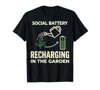 Social Battery Recharging in The Garden Design T-Shirt
