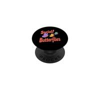 Social Butterflies Colorful Design for Fun Lovers PopSockets Adhesive PopGrip