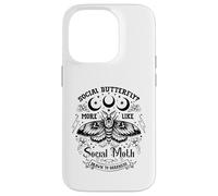 Social Butterfly? More Like A Social Moth Drawn To Darkness Case for iPhone 14 Pro