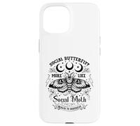 Social Butterfly? More Like A Social Moth Drawn To Darkness Case for iPhone 15