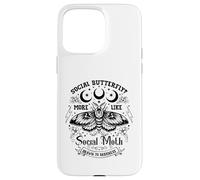 Social Butterfly? More Like A Social Moth Drawn To Darkness Case for iPhone 15 Pro Max