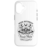Social Butterfly? More Like A Social Moth Drawn To Darkness Case for iPhone 16