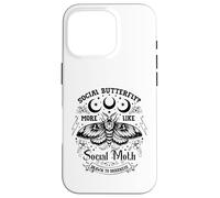 Social Butterfly? More Like A Social Moth Drawn To Darkness Case for iPhone 16 Pro