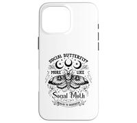 Social Butterfly? More Like A Social Moth Drawn To Darkness Case for iPhone 16 Pro Max