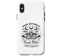 Social Butterfly? More Like A Social Moth Drawn To Darkness Case for iPhone X/XS