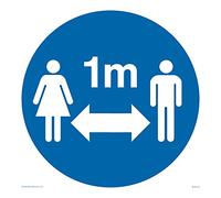 Social Distance 1m symbol Sign - 150x150mm - S15