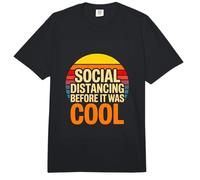 Social Distancing Before It was Cool Retro Introvert Comfort Colors Adult Heavyweight T-Shirt