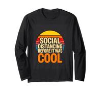 Social Distancing Before It was Cool Retro Introvert Long Sleeve T-Shirt