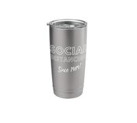 Social Distancing Since 1989 - Funny Meme Birthday Gift 1989 Stainless Steel Insulated Tumbler