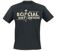 Social Distortion Checkered Skellie T-Shirt black XXL