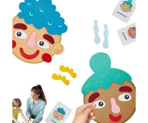 Social Emotional Learning Toy - Creative Faces Game Kit, Engaging Multiplayer Felt Emoticons | Expression Building for School, Car, Park, Home, Outdoor Activities, Social Skills Training, Group Play