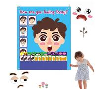 Social Emotional Learning Toy - Emotional Making Faces Kit for | Interactive Felt Board with Expressive Features & Mood Cards for Preschool, Kindergarten, and Travel