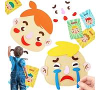 Social Emotional Learning Toy - Emotions Faces Kit, Multiplayer Felt Emoticon Game, Creative Expression Builder, Interactive Education Playset | Fun Activity Toy for School Home Park Outdoor Play