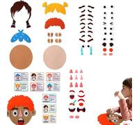 Social Emotional Learning Toy - Felt Making Faces Emoticon Kit for Emotion Recognition with Interactive Multiplayer Game Design with Soft Felt Pieces | Educational Toy for Home School Travel Play