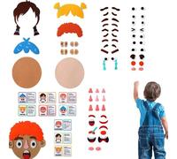 Social Emotional Learning Toys, Emotional Toys for Kids | Learning Funny Felt Stickers,Multiplayer Game Felt Emoticon Kit Park, Car, Outdoors, Home, School
