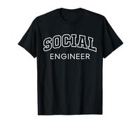 Social Engineer Funny Athletic Lettering Bartender Gifts T-Shirt