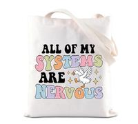 Social Introvert Handbag Overwhelmed Gift All Of My Systems Are Nervous Anxious Goose Inspire Tote Bag Goose Lover Gift (Nervous-T UK)