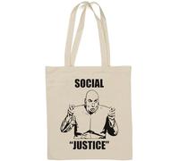 Social Justice Funny Slogan Natural Cotton Tote Bag White