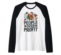 Social Justice People Over Profit Ethical Activism Raglan Baseball Tee
