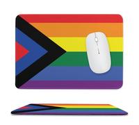 Social Justice Proud Flag Mouse Pad Waterproof Ultra-Thin Non-Slip Rubber Base Square Mouse Mat Gaming Mousepad 7.9"x9.4"