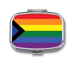 Social Justice Proud Flag Travel Pill Organizer with Mirror