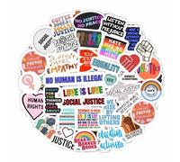 Social Justice Stickers - Feminist, Black Lives Matter, Equality & Activism Decals - Waterproof Vinyl Stickers for Laptops, Water Bottles, Journals