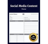 Social Media Content Planner: Simple Content Planning Journal to Organize Ideas Captions Posting Schedule Tasks Engagement Strategy and Track for Creators Influencers