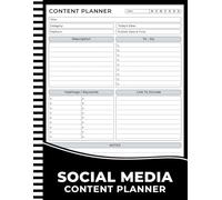 Social Media Content Planner: Simple Organizer Notebook to Plan & Track Your Social Media Content