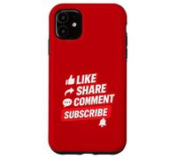 Social Media Engagement Like Share Comment Subscribe Design Case for iPhone 11