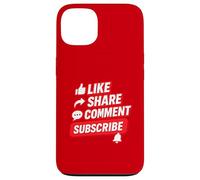 Social Media Engagement Like Share Comment Subscribe Design Case for iPhone 13