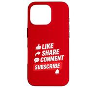 Social Media Engagement Like Share Comment Subscribe Design Case for iPhone 16 Pro