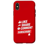 Social Media Engagement Like Share Comment Subscribe Design Case for iPhone X/XS