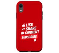Social Media Engagement Like Share Comment Subscribe Design Case for iPhone XR