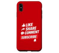 Social Media Engagement Like Share Comment Subscribe Design Case for iPhone XS Max