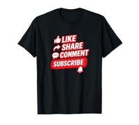 Social Media Engagement Like Share Comment Subscribe Design T-Shirt